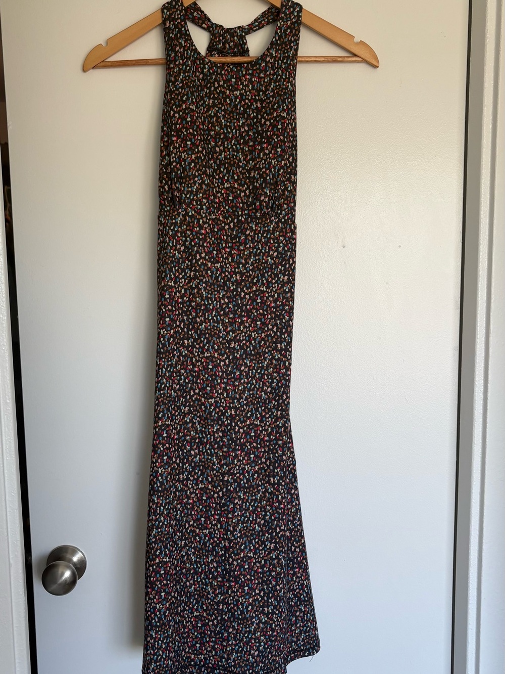 Prana Black Dress with Multicolor Confetti Print